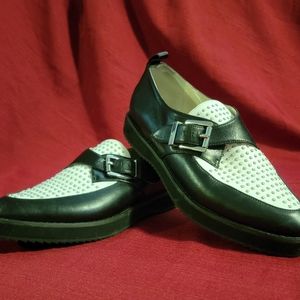 Michael Kors Studded Black & White Loafers